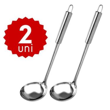 Imagem de Concha de Inox Pequena 50 ml  Ideal Para FeijÆo, Sopa, Caldos e Molhos