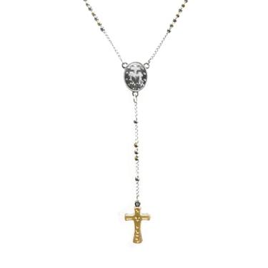 Imagem de Colar de Aço Terço com IPG 50cm