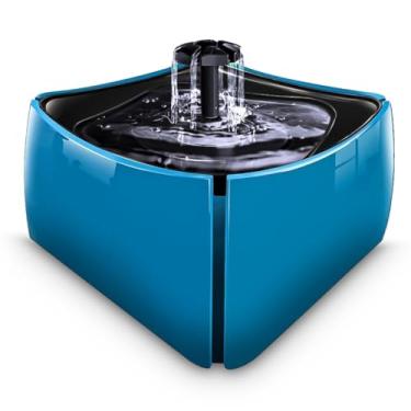 Imagem de Fonte Bebedouro Pet Elétrica Com Filtro Silenciosa Fácil Limpeza Para Cães E Gatos Ambiente Residencial Bebedouro Para Gatos (Azul)