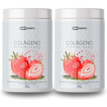 Imagem de Colágeno Hidrolisado 2 Potes Sabor Morango Pro Corps