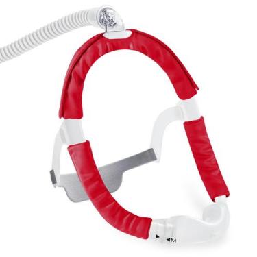 Imagem de Capas de cetim CPAP JFHNMLW para capacete Airfit F30i, vermelho