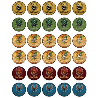 Imagem de 30 x Cupcake Toppers - Wizarding World Inspired Collection of Edible Cake Decorations | Uncut on Wafer Sheet