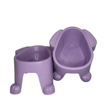 Imagem de Comedouro e Bebedouro Postura São Benedito ALTO 300 ml, LILAS, UN