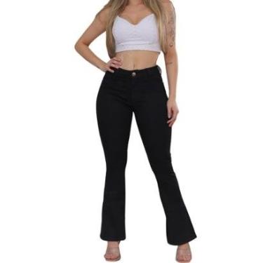 Imagem de Calça Sk Jeans Flare Modelo Básica Comfort Dark Premium Feminina-Feminino