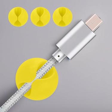 Imagem de 3 peças de clipes de cabo para gerenciamento de fios de mesa, cabos de carregamento USB, escritório, casa, mesa de cabeceira, organização