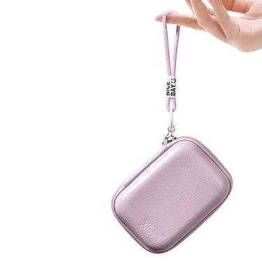 Imagem de Capa protetora para câmera digital, capa de câmera digital para Sony ZV-1, Ricoh GR, Casio zr1000/1200, Canon G7, Canon SX720, Panasonic ZS110, com bolso de malha e cordão, roxo