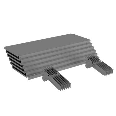 Imagem de Kit 6 Bandejas Gondola Ponta FIT 40 Preto 6X 30x78 Sp Etique