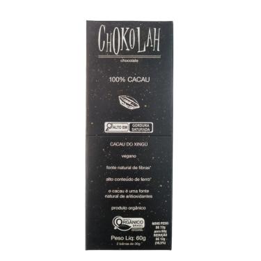 Imagem de Chocolate 100% Cacau Zero Açúcar Orgânico CHoKolaH 60g