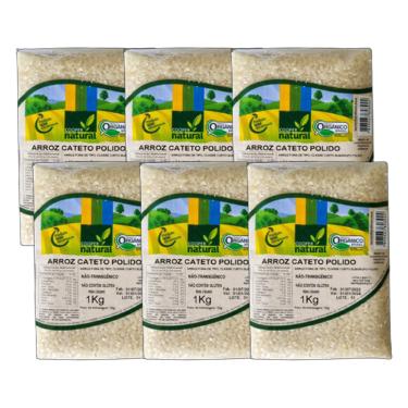 Imagem de Kit 6X: Arroz Cateto Polido Orgânico Coopernatural 1kg