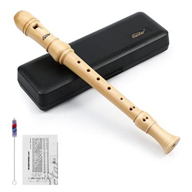Imagem de Eastar Soprano Beginners Recorder Barroco Dedilhado C Key Maple Descant Recorder Instrumento para Crianças Adultos, Gravador de 3 Peças com Capa Rígida, Tabela de Dedilhados, Kit de Limpeza, ERS-31BM