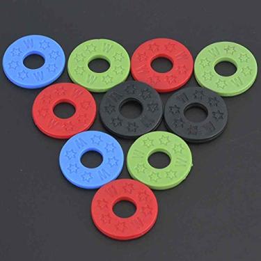 Imagem de RiToEasysports Requintado Tira de Borracha Trava Protetor de Fivela Acessório de Baixo de Guitarra Resistente Ao Desgaste, Pacote de 10 Preto/vermelho/verde/azul, Adequado para Elétrico, Acústico e