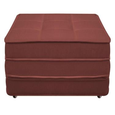 Imagem de Puff Cama Solteiro Dobrável Camilla Veludo Slim Goiaba - Outlet