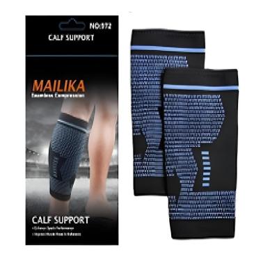 Imagem de Suporte Panturrilha Compressao Kit 2 Protetor Canela Canito Corrida Meia Panturrilheira Elastica