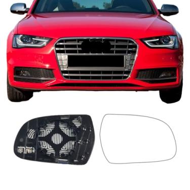 Imagem de Vidro retrovisor lateral do passageiro para Audi A4 / A4 Quattro 2010-2016, A5 / A5 QUATTRO 2010-2017, A3 / A3 QUATTRO 2011-2013, S4 2010-2016, S5 2011-2017, Placa de suporte aquecida Vidro retrovisor