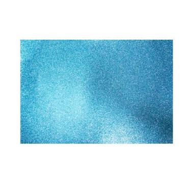 Imagem de Eva Com Glitter 5 Folhas 40X60Cm Artesanato - Prata Festas (Azul claro)
