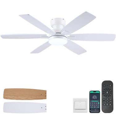 Imagem de Ventilador de teto Kviflon 52" Low Profile Light Remote APP