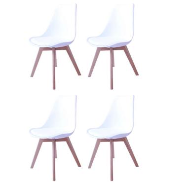 Imagem de Kit 4 Cadeiras Siena Com Estrutura Em Polipropileno Fratini Branco