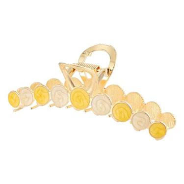 Imagem de barenx Clipes de cabelo de cristal femininos antiderrapantes para mulheres e meninas, cabelo grosso, fixação forte para cabelos finos, ferramentas de penteados - bege amarelo