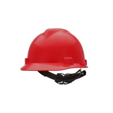 Imagem de MSA 475358 V-Gard Slotted Hard Hat, Cap Style, with 4-point Fas-Trac III Suspension, Standard, White