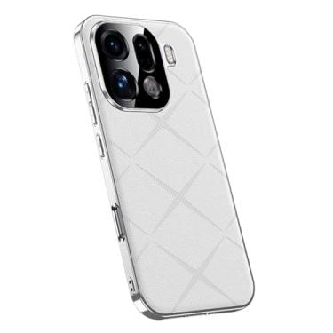 Imagem de FWYANZH Capa branca, X9, à prova de choque para Oppo Find X9/X9pro, capa de couro fina com revestimento fino, proteção total para câmera, antiqueda, estilo comercial