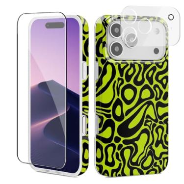Imagem de GEQCDBN Capa compatível com iPhone 17 Pro Max, capa protetora de TPU (poliuretano termoplástico) macia e macia à prova de choque para mulheres e meninas 17,5 cm verde brilhante
