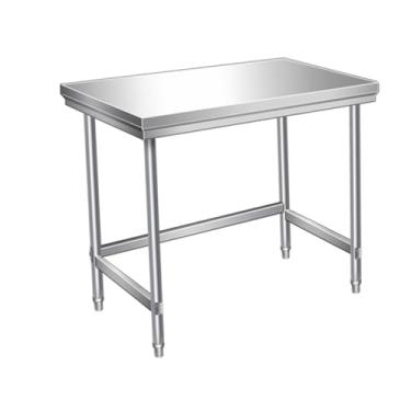 Imagem de Mesa de trabalho de aço inoxidável para preparação de alimentos, mesa de trabalho utilitária, mesa de trabalho para restaurante, casa e hotel (60 x 60 x 80 cm/23,6 x 23,6 x 31,4 cm)