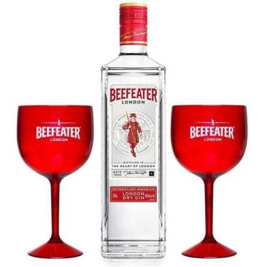 Imagem de Kit Gin Beefeater London Dry 750ml + 2 Taças