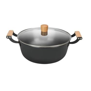 Imagem de Caçarola 24cm Ferro Fundido Leve com Tampa de Vidro 4,0L MTA - 1204