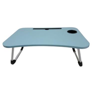 Imagem de Mesa Mesinha Dobrável Suporte Apoio Para Notebook Portátil (Azul)
