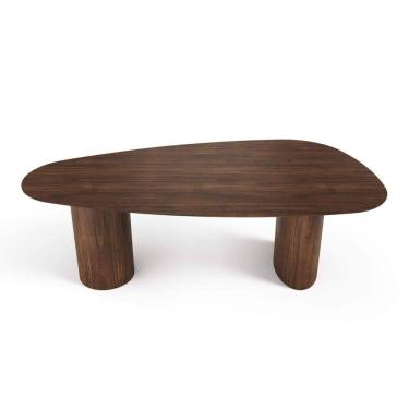 Imagem de Mesa De Jantar Orgânica Breeze 2,70 X 1,20m 10 Lugares Lâmina Natural De Madeira Castanho