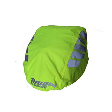 Imagem de Tucool Racing Capa de chuva para capacete de ciclismo à prova de vento à prova de poeira à prova de vento visual noturno (verde fluorescente)