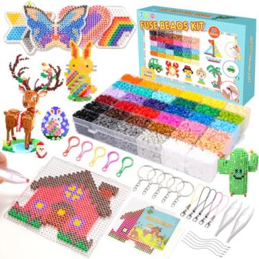 Imagem de Meland Kit de miçangas fundidas– 11.000 peças de contas de 36 cores para artesanato para meninas de 5 a 12 anos, conjunto de contas derretidas de 5 mm, incluindo 5 pegboards, papel de passar e