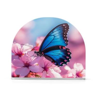 Imagem de Qilmy Porta-guardanapos de borboletas azuis para mesas - Porta-guardanapos para cozinha, porta-guardanapos de mesa, porta-guardanapos de coquetel, porta-guardanapos de papel1