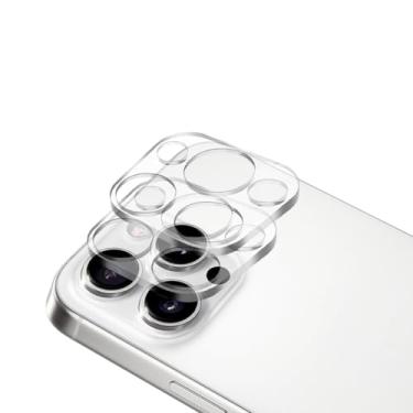 Imagem de Protetor de lente de câmera para iPhone 12 Pro de 6,1 polegadas, vidro temperado 9H, transparente HD, antiarranhões, compatível com capas, não afeta fotos noturnas, pacote com 2