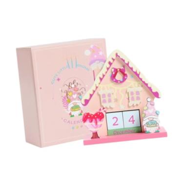 Imagem de Esquirla Calendário do Advento de Madeira para Mesa, Decoração Natalina com Números e Datas (Sem Limite de Ano), Ideal para Sala de Estar e Presente para a, Style C