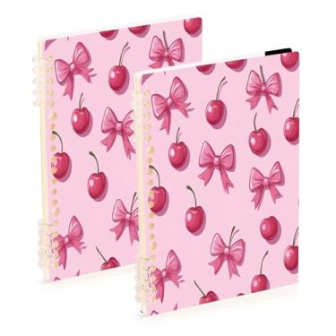 Imagem de Burbuja Cadernos com nome, papel pautado universitário A5 com 60 folhas, fichário para escritório, 2 unidades