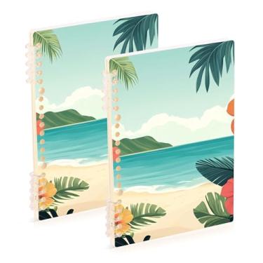 Imagem de Burbuja Cadernos com nome, papel pautado universitário A5 com 60 folhas, fichário para escritório, 2 unidades