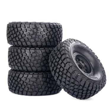 Imagem de PYFORE 1/7 Mojave Desert Short Course Truck Tires Wheel Compatible with TRAXXAS UDR Off-Road Buggy Tire 17MM Adapter Wearable FS 336184 RC Model Car (Black)