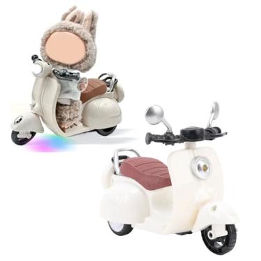 Imagem de TARSHYRY Brinquedo de Scooter Elétrico para Bonecas, Motocicleta de Boneca, Acessórios de Boneca Bonitos, Decoração de Mesa para Amantes de Bonecas e Colecionadores (Branco)
