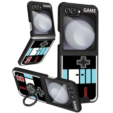 Imagem de Funermei (2 em 1 para Samsung Galaxy Z Flip 5 capa de jogo para crianças, meninos, mulheres fofas, capa de telefone desenho animado legal gameboy com suporte de anel, exclusivo adolescente Boy Funda