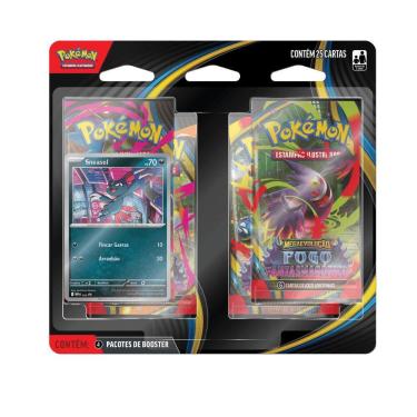 Imagem de Pokémon Blister Quadruplo Fogo Fantasmagórico Weavile ou Sneasel Copag