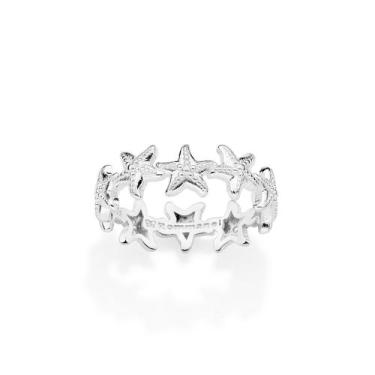 Imagem de Anel Com Estrelas Do Mar Prata 925 Rommanel 810388 Tamanho:14Cor:Prata