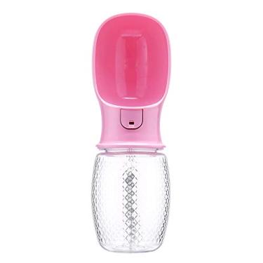 Imagem de Garrafa de água para cachorro Bacia beber gato pet viajante Alimentador à prova vazamento com trava única Corda portátil