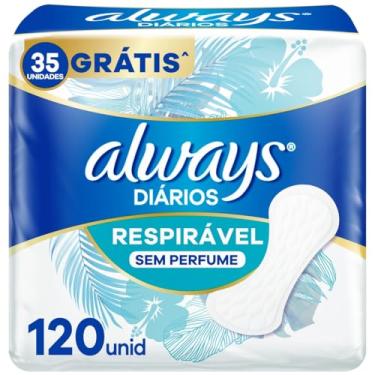 Imagem de Always Respirável Sem Perfume Protetor Diário 120 Unidades