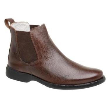 Imagem de Botina Masculina Malbork Em Couro Café Solado Amazonas 23776-Masculino