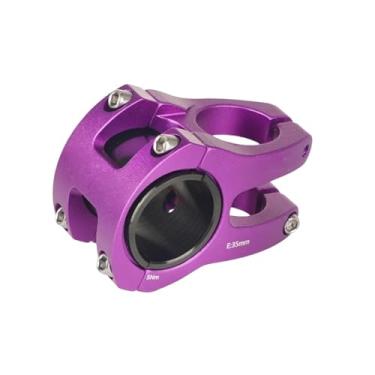 Imagem de Mesa de guidão curta para MTB 31,8x35/50mm em liga de alumínio, ponte para bicicleta, peças para bicicleta de estrada.(Purple 31.8x35mm)