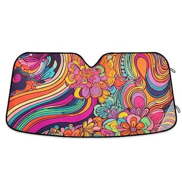 Imagem de Para-brisas Colorido Infantil Dobrável, Persianas de Janela de Carro, Proteção UV Guarda-Sol Dobrável para Janela de Carro, Protetor Solar para Carro, Caminhão, SUV