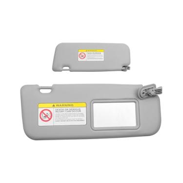 Imagem de Substitua a viseira solar do lado direito do passageiro 85220-1R000 pelo espelho de maquiagem adequado para Hyundai Accent 1E 2011 2012 2013 2014 2015, sombra de proteção solar com placa de instalação