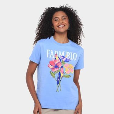 Imagem de Camiseta Farm Fit Flores Passarinho Farm Rio Feminina-Feminino