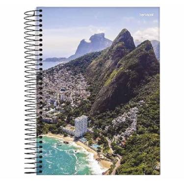 Imagem de StarSchool – Caderno Universitário 12 Matérias Summer | Capa Dura, 192 Folhas e Espiral Colorido | Estilo Tropical e Vibrante para o Dia a Dia